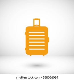 travel bag icon, flat design best vector icon