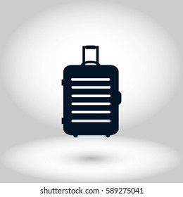 travel bag icon, flat design best vector icon