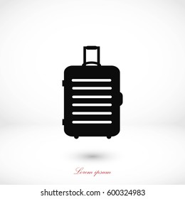 travel bag icon, flat design best vector icon