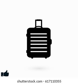 travel bag icon, flat design best vector icon