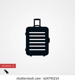 travel bag icon, flat design best vector icon