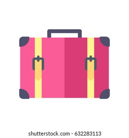 Travel bag icon flat design vector