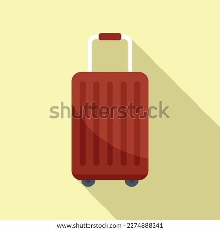 Travel bag icon flat vector. Truck cargo. Carrier stair