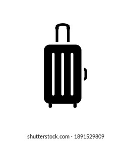 travel bag icon of glyph style design vector template