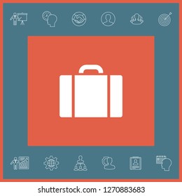 Travel bag icon. Graphic elements for your design