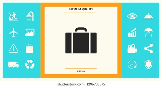Travel bag icon. Graphic elements for your design