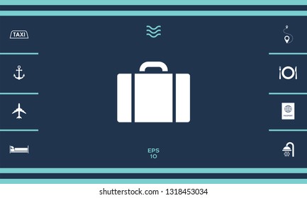 Travel bag icon. Graphic elements for your design