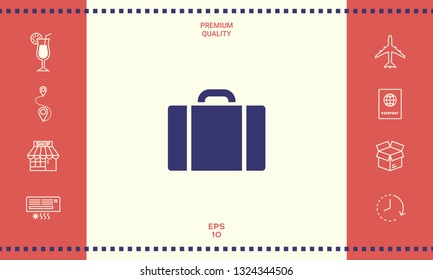 Travel bag icon. Graphic elements for your design
