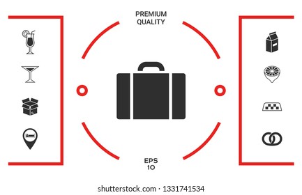 Travel bag icon. Graphic elements for your design