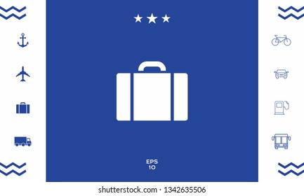 Travel bag icon. Graphic elements for your design
