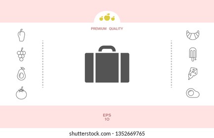 Travel bag icon. Graphic elements for your design