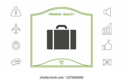 Travel bag icon. Graphic elements for your design