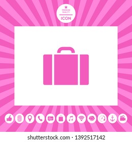 Travel bag icon. Graphic elements for your design