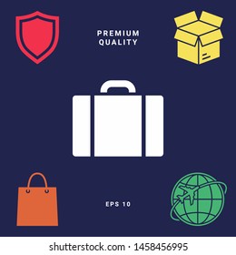 Travel bag icon. Graphic elements for your design