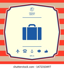 Travel bag icon. Graphic elements for your design