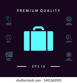 Travel bag icon. Graphic elements for your design