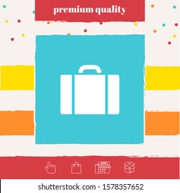 Travel bag icon. Graphic elements for your design