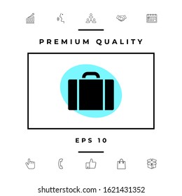 Travel bag icon. Graphic elements for your design