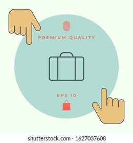 Travel bag icon. Graphic elements for your design