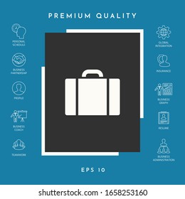Travel bag icon. Graphic elements for your design