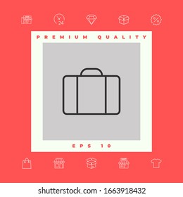 Icono de bolsa de viaje. Elementos gráficos para el diseño