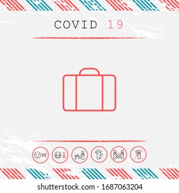 Travel bag icon. Graphic elements for your design