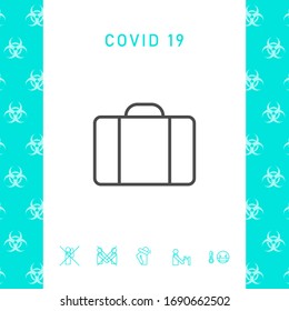 Travel bag icon. Graphic elements for your design