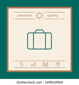 Travel bag icon. Graphic elements for your design