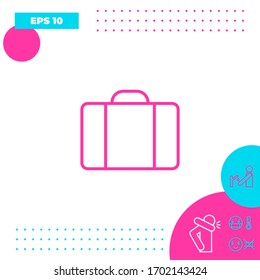 Icono de bolsa de viaje. Elementos gráficos para el diseño