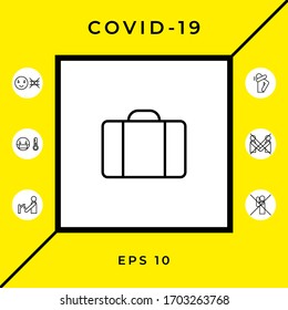 Travel bag icon. Graphic elements for your design