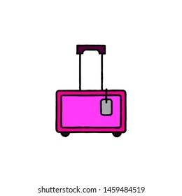 travel bag icon, illustration design 