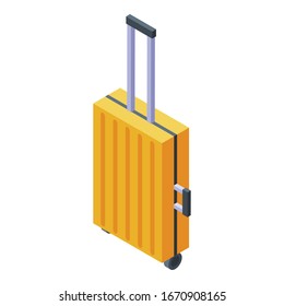 Travel bag icon. Isometric of travel bag vector icon for web design isolated on white background