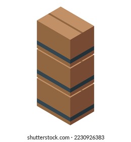Travel bag icon isometric vector. Airport luggage. Hotel cart