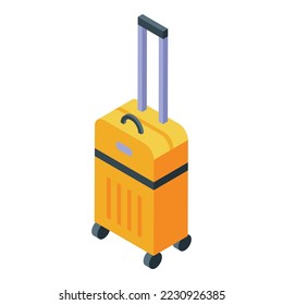 Travel bag icon isometric vector. Airport suitcase. Hotel design