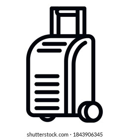 Travel bag icon. Outline travel bag vector icon for web design isolated on white background