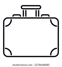 Travel bag icon outline vector. Airport transfer. Hotel luggage