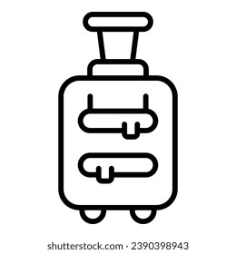 Travel bag icon outline vector. Hotel suitcase. Airport carry