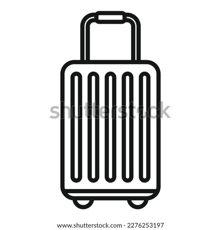 Travel bag icon outline vector. Truck cargo. Carrier stair
