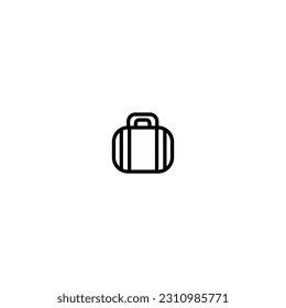 Travel bag icon place items for vacation Editable Stroke EPS 10