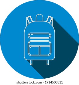 Travel bag icon. school bag icon. education, officials, doctor, scientist and tool bag with vector illustration and flat style.