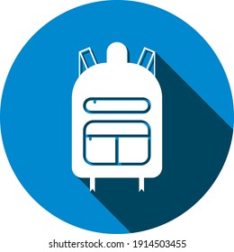 Travel bag icon. school bag icon. education, officials, doctor, scientist and tool bag with vector illustration and flat style.