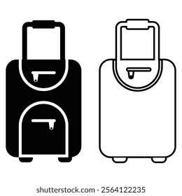 Travel bag icon set. Baggage Suitcase bag icon set vector illustration eps 10. 