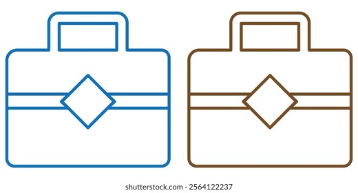 Travel bag icon set. Baggage Suitcase bag icon set vector illustration eps 10. 