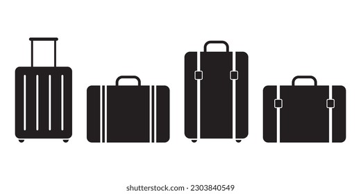 Diseño simple de iconos de bolsos de viaje