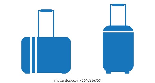travel bag icon set. vacation, baggage and luggage symbol. isolated vector image in simple style 