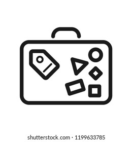 Travel Bag Icon. Simple flat design. Isolate on white background.