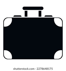 Travel bag icon simple vector. Airport transfer. Hotel luggage