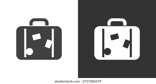 Travel Bag-Symbol. Symbol für durchgezogene Glyphenserie