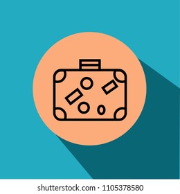 Travel Bag Icon Vector