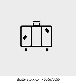 travel bag icon vector